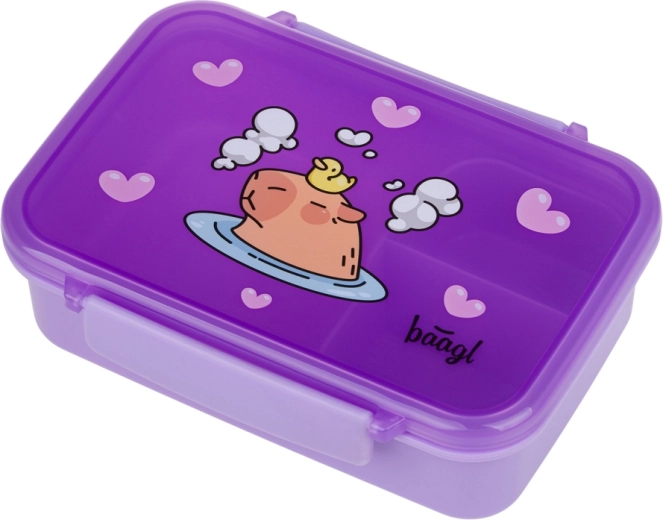 Baagl snack box with compartments – capybara
