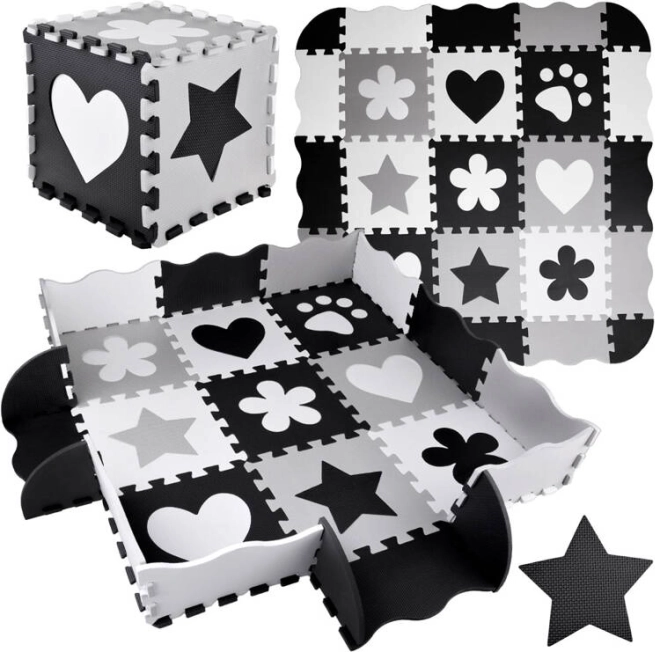 foam puzzle – high-contrast kids’ play mat shapes 120 × 120 cm