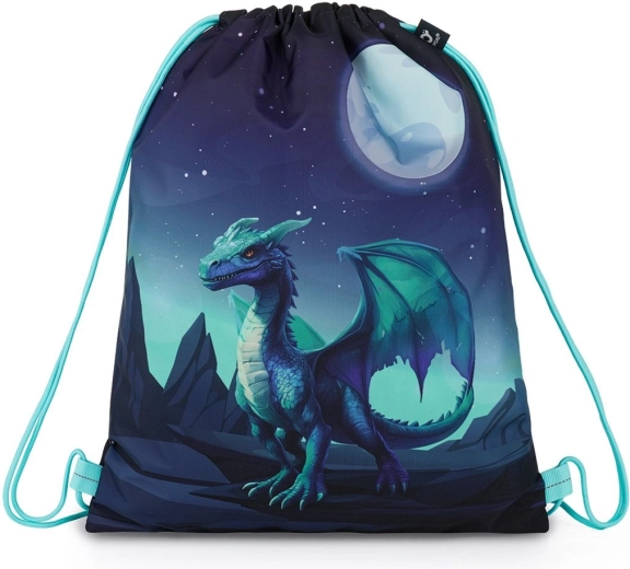 Topgal sports drawstring bag with dragon motif