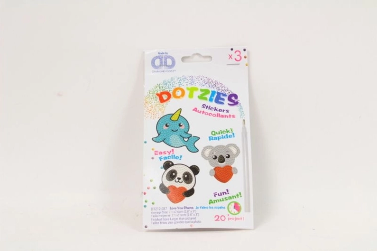Diamond Dotz Love You Chums – diamond painting sticker set (3 pcs)