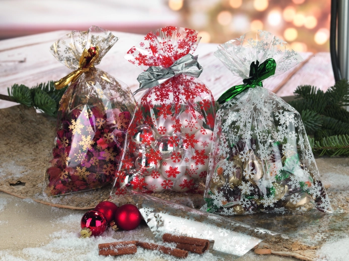 Cellophane Bag 35x50 cm with Stars