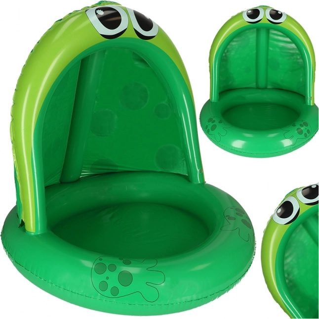 Children's Inflatable Frog Pool with Shelter