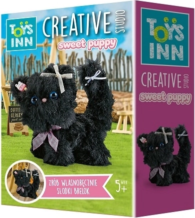 Stnux Sweet Puppy creative DIY kit for a black kitty charm