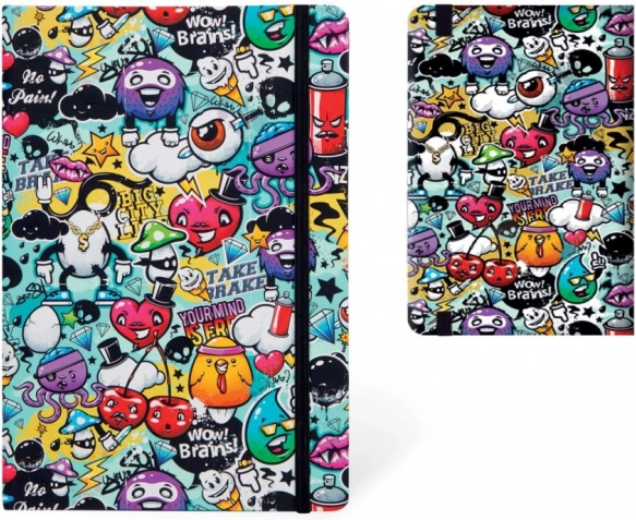 Carnet A5 à couverture rigide, design graffiti