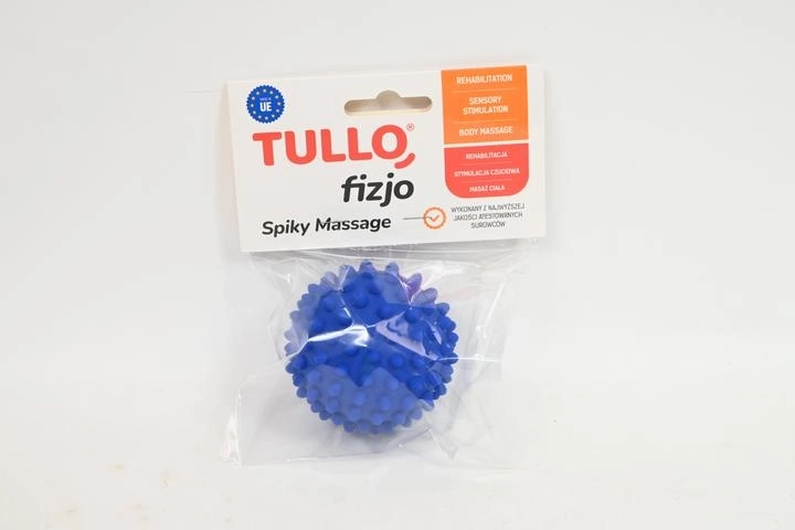 Fizjo revalidatie-massagebal met noppen 7,6 cm blauw