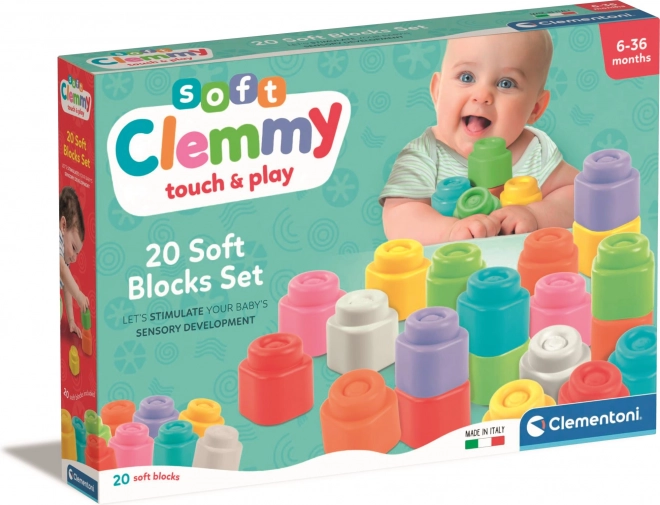 Weiche Bausteine Clemmy Set 20 Stück