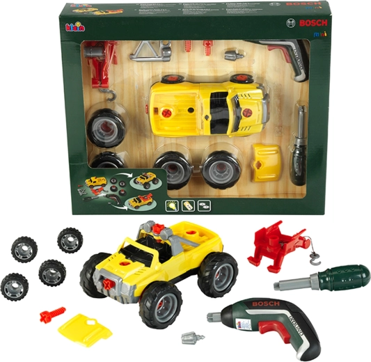 3-in-1 Screw-Together Car with BOSCH Ixolino II Cordless Screwdriver KLEIN