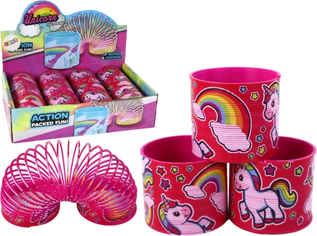 Ressort rose culte avec motif de licorne