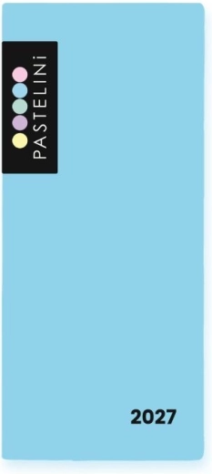 Pastelini maandplanner 2027 blauw in PVC-hoes