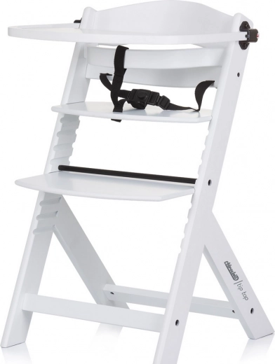 Chipolino wooden high chair Tip Top 2-in-1 – White