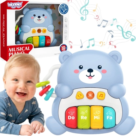 Woopie Baby Interactive Musical Plush Teddy Bear with Piano