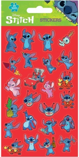 Stickers Lilo en Stitch rood, 25 st.