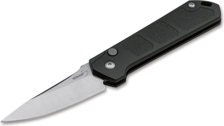 Böker Plus Kihon Auto knife stonewash 8 cm