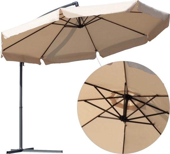 tuinparasol Solaro beige met hoes