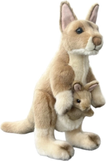 Kangourou en peluche avec bébé 30 cm