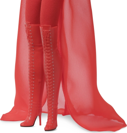 Overknee-Stiefel mit Schnürung