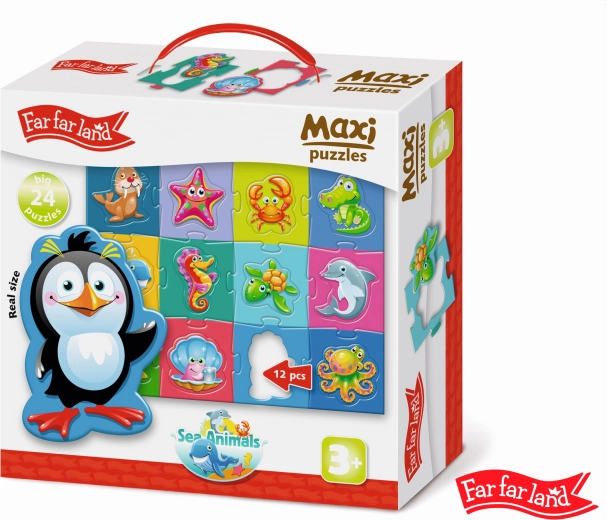 Far Far Land maxi puzzel Zeedieren 24 stukken