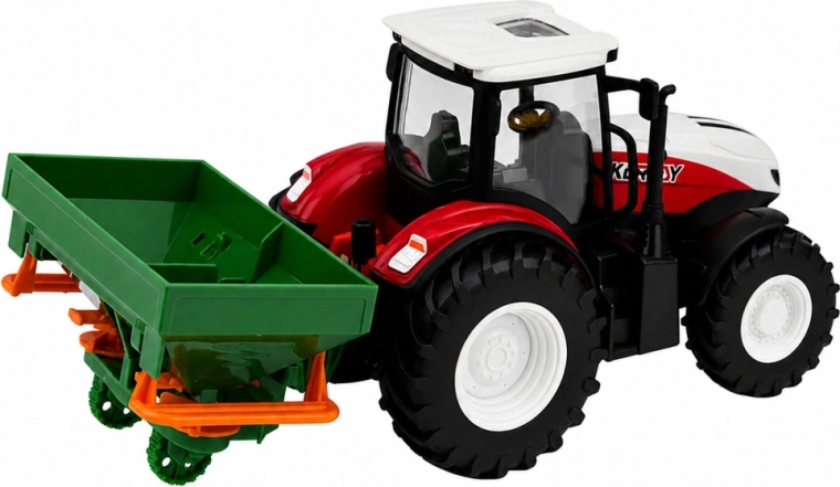 Tracteur réaliste avec semoir