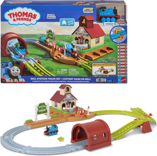 Fisher-Price Thomas & Friends track set with Bellville Station and Thomas engine