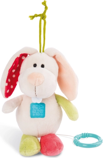 NICI plush bunny Tilli hanging toy with music box