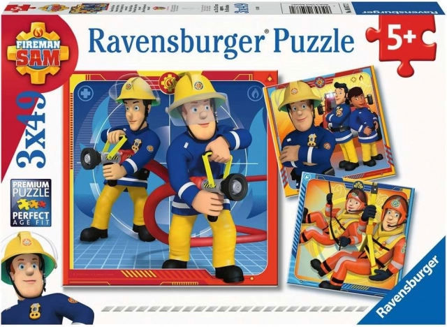 Puzzle Ravensburger Sam le Pompier à la rescousse 3x49 pièces