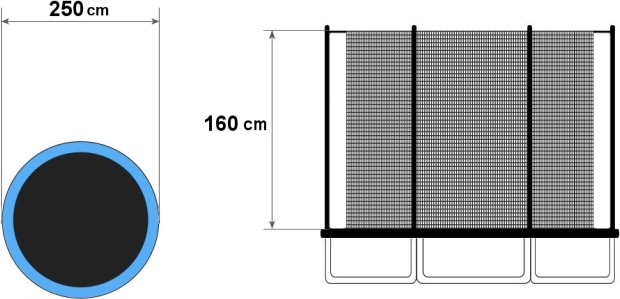 Universal fit for 8 ft trampolines