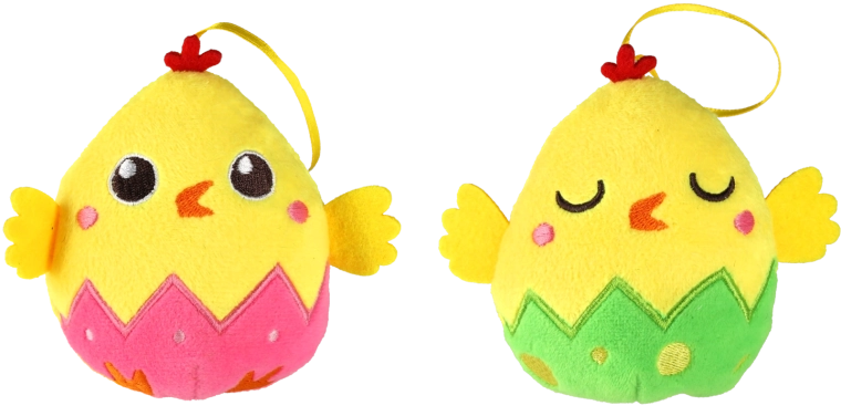 Easter decoration chick with whistle, set of 8 pcs