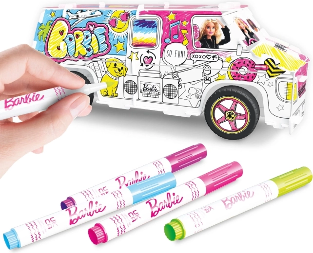 Kleur en versier je eigen Barbie-camper