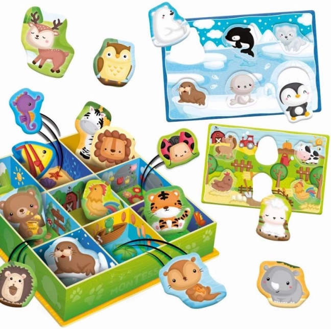 Montessori doosje Dieren – sorteerspel voor de allerkleinsten