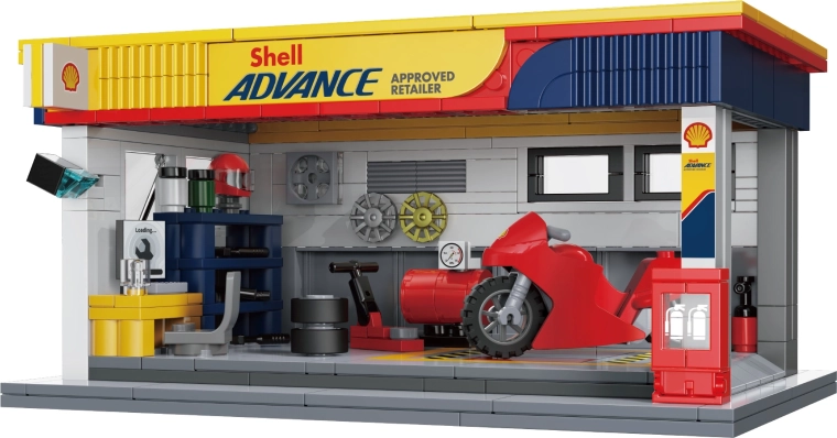 Realistic Shell workshop full of details