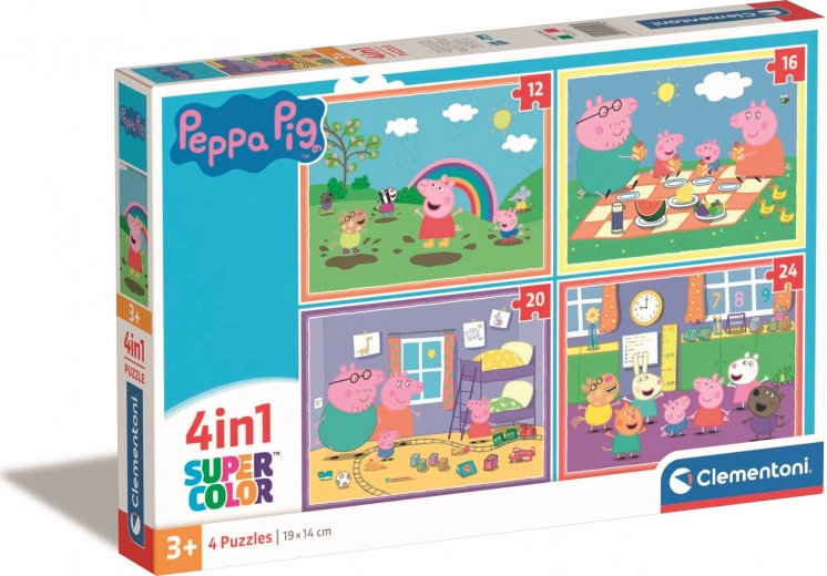 Clementoni Puzzle Peppa Pig 4-en-1