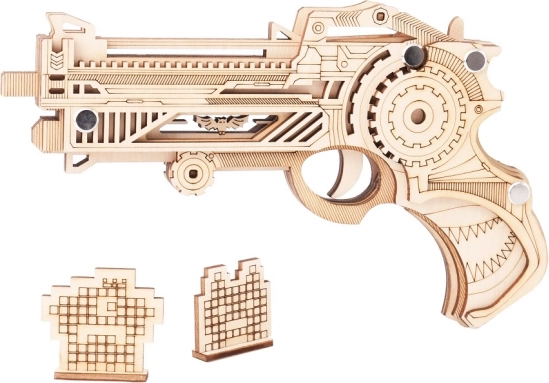 Houten 3D-puzzel Wapen met elastiekjes Virbius