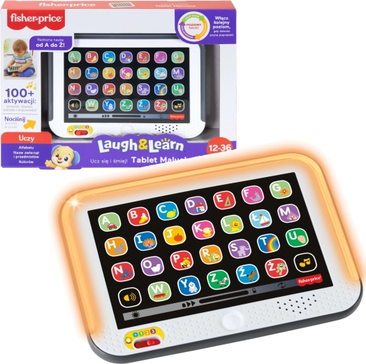 Fisher-Price Interactive Learning Tablet for Toddlers with Over 100 Sounds (Polish)