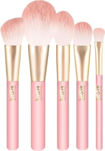 Complete set van 5 kwasten voor dagelijkse make-up