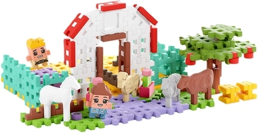 Veterinary house and a farm world for play