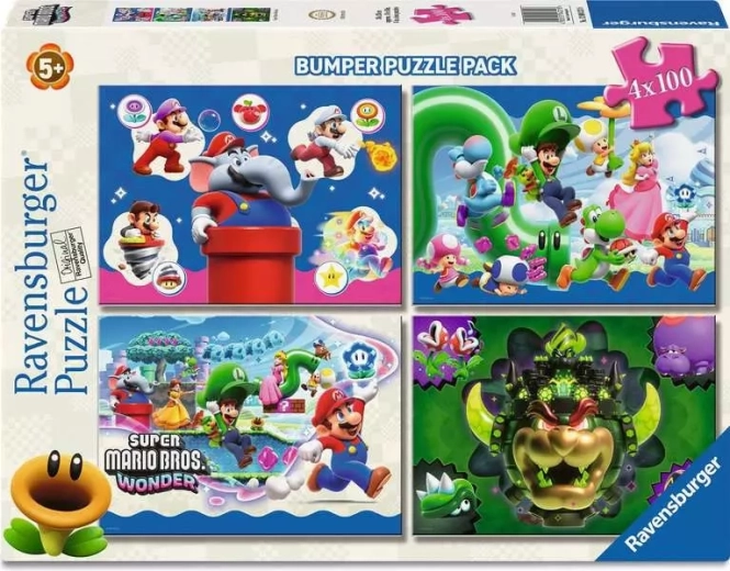 Ravensburger puzzle Super Mario 4×100 pieces