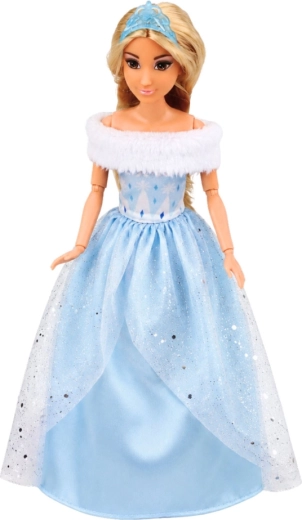 Prinzessin in blauen glitzernden Kleidern