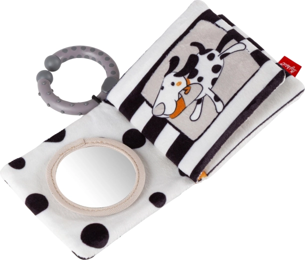 Baby-safe mirror, crinkling and sounds