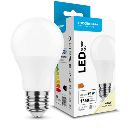 Ampoule LED MODEE LIGHTING Globe A60 13 W E27 blanc neutre