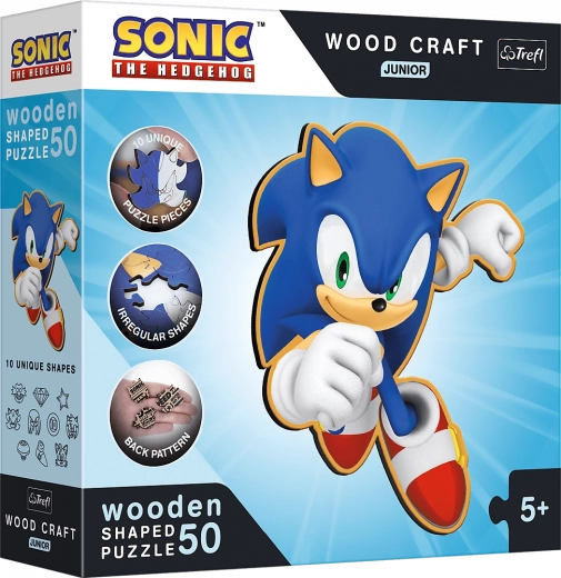 Houten puzzel Sonic 50 stukjes