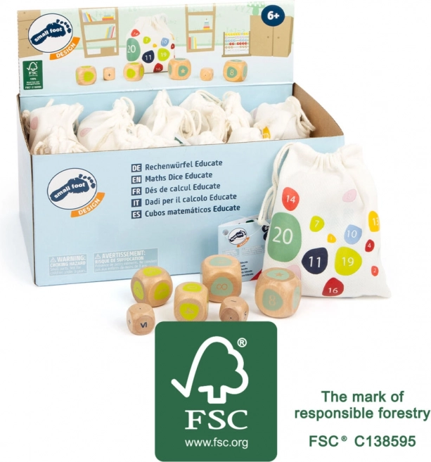 Cubes de calcul éducatifs en bois FSC 12 pcs – small foot