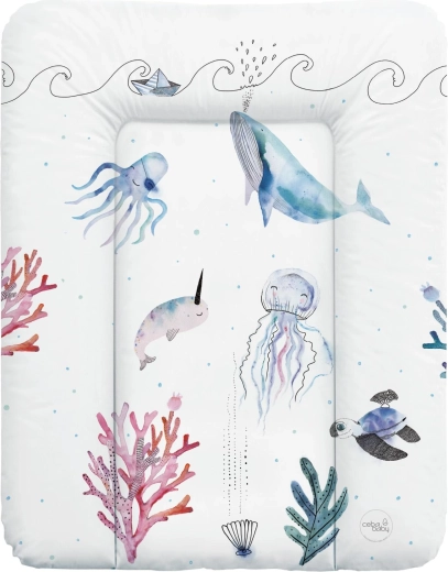 Ceba Baby matelas à langer pour commode 70 × 50 cm Watercolor World Ocean
