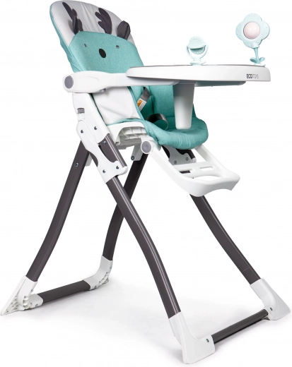 folding high chair with reindeer motif ecotoys