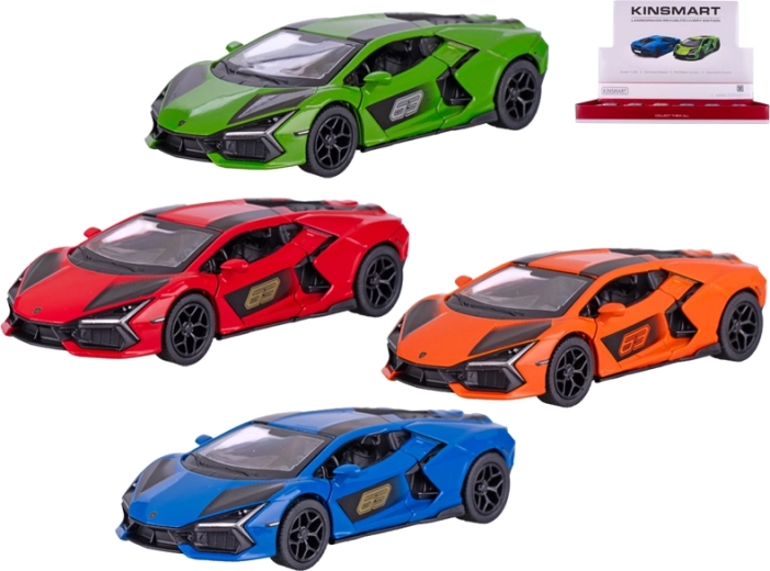 Modèle métallique de voiture Lamborghini Revuelto 1:38 à rétrofriction