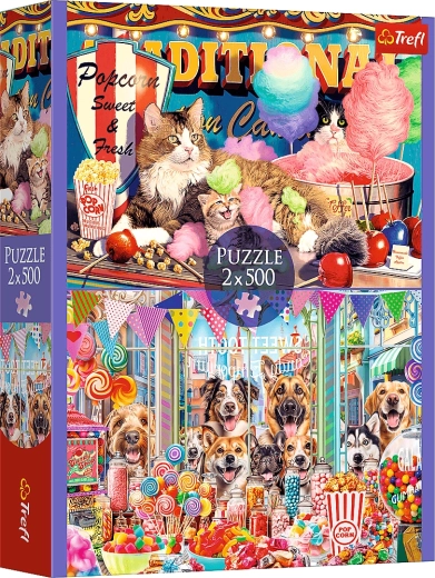 Puzzle 2x500 – amis poilus TREFL