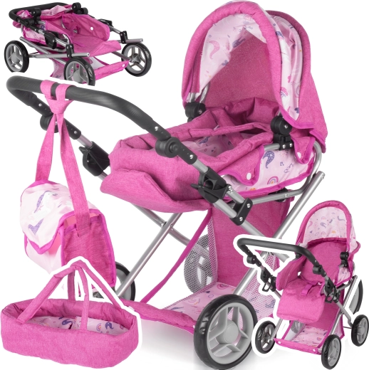 3-in-1 Doll Stroller Unicorns