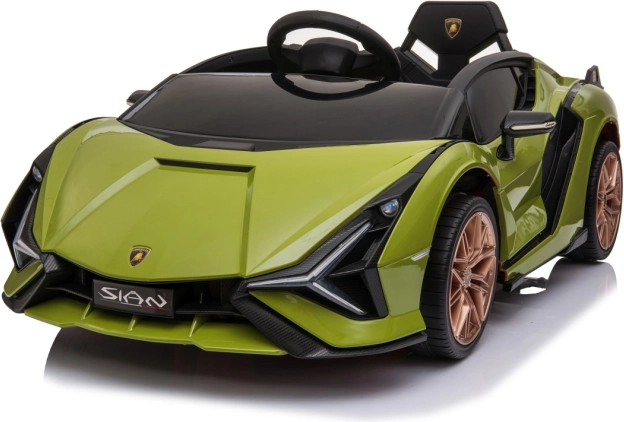 Elektrische kinderauto Lamborghini Sian met afstandsbediening – Groen