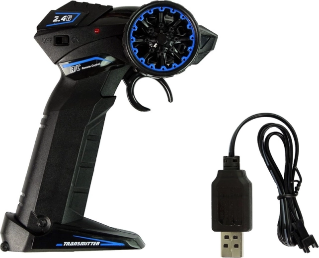 Comfortable pistol-grip controller + USB charging