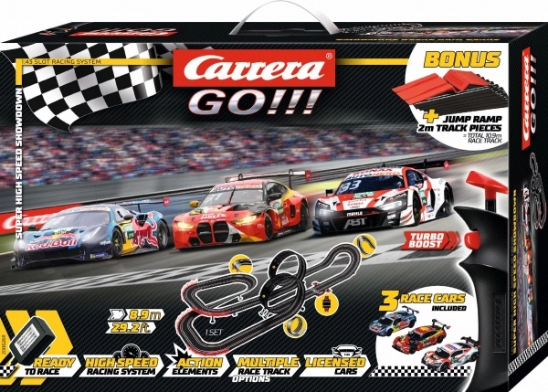 Carrera GO DTM Super Racer racebaan 1:43 met drie auto's en looping