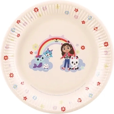 Assiettes en papier La Maison magique de Gabby assorties 23 cm (6 pcs)